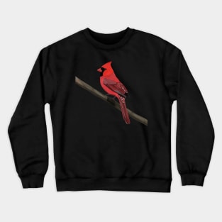 Northern Cardinal Bird Illustration Backyard Birds Crewneck Sweatshirt